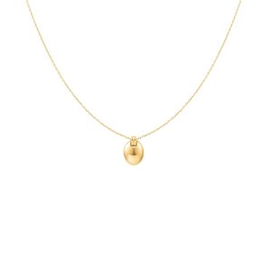 ANIA HAIE Gold Oval Charm Necklace • Material: 925 Sterling Silver with Gold Plating • Necklace length: 450mm with 50mm extender• Weight: 6.2g