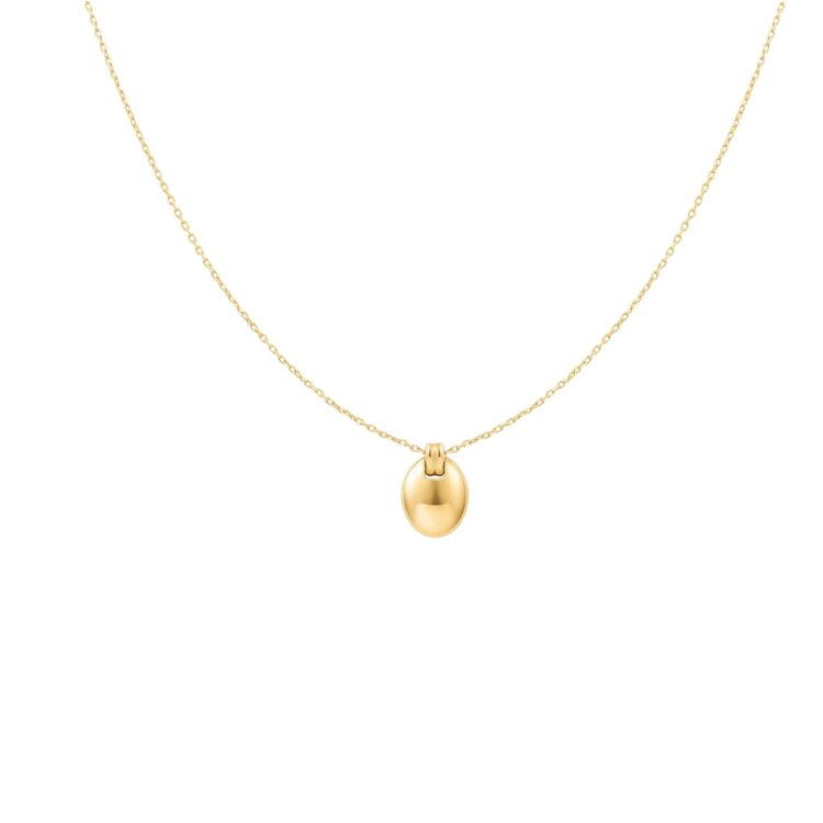 ANIA HAIE Gold Oval Charm Necklace • Material: 925 Sterling Silver with Gold Plating • Necklace length: 450mm with 50mm extender• Weight: 6.2g