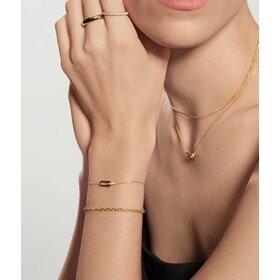 ANIA HAIE Gold Glam Interlock Bracelet • Material: 925 Sterling Silver with 14kt Gold Plating and Cubic Zirconia • Bracelet length: 165mm with 20mm extender • Weight: 1.4g