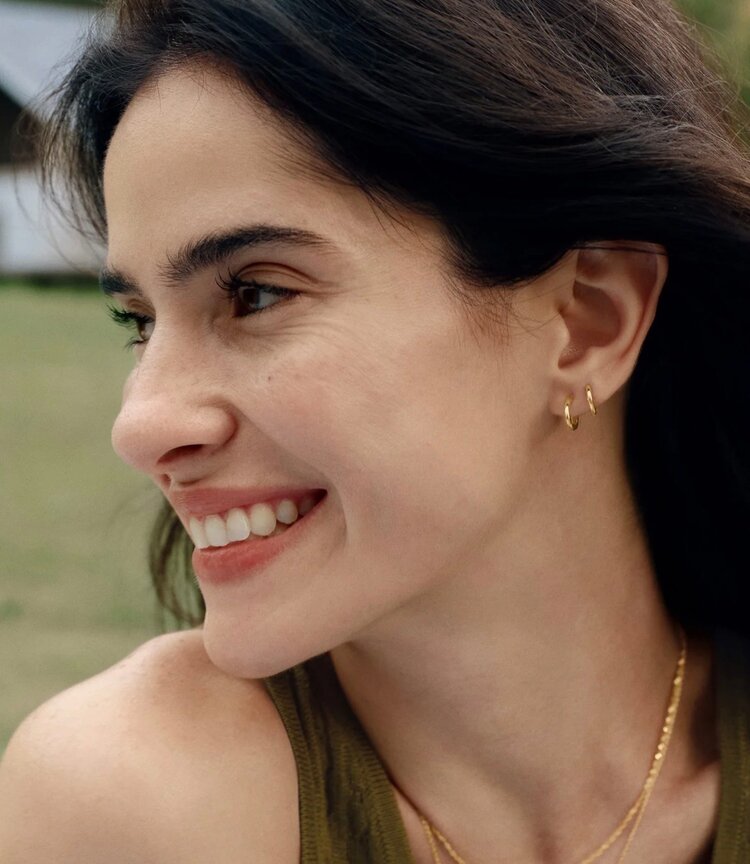 ANIA HAIE Gold Smooth Mini Huggie Hoop Earrings, Material: 925 Sterling Silver with 14kt Gold Plating • Hoop Diameter: 10mm • Weight: .9g