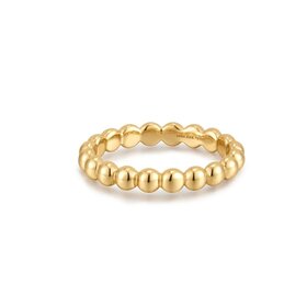 ANIA HAIE Gold Round Dome Band • Material: 14K Gold Plated  • Ring Size: 7  • Stone Type: Cubic Zirconia  • Weight: 1.4g