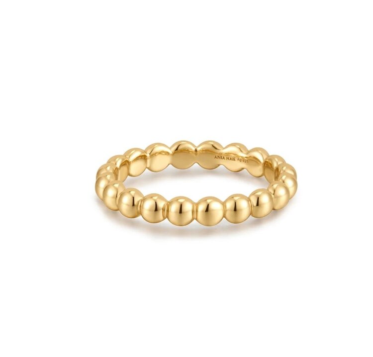 ANIA HAIE Gold Round Dome Band • Material: 14K Gold Plated  • Ring Size: 7  • Stone Type: Cubic Zirconia  • Weight: 1.4g