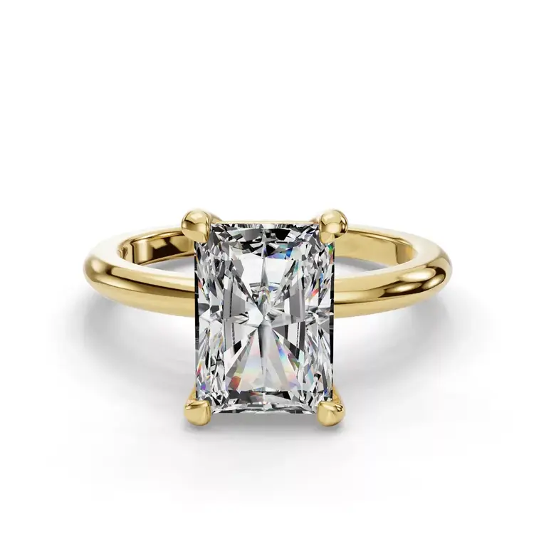 VITHAL (X) 14K 1.04CT LAB .15MT , YELLOW GOLD CATHEDRAL STYLE ENGAGEMENT RING, HIDDEN HALO, LAB GROWN DIAMONDS, IGI CERTIFIED , F VS1 LG795670192