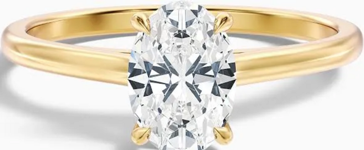 VITHAL (X) 14K 1.05CT LAB .15MT , YELLOW GOLD CATHEDRAL STYLE ENGAGEMENT RING, HIDDEN HALO, LAB GROWN DIAMONDS, IGI CERTIFIED , E VSV2 LG777619820