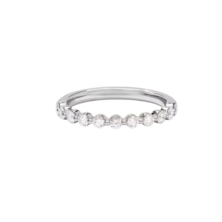 GBC (X) 14K .51CT SHARED PRONG, ROUND CUT DIAMOND BAND