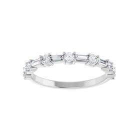 (X) 14K .50CT LAB GROWN DIAMOND ALTERNATING BAGUETTE/ROUND LG DIAMOND BAND