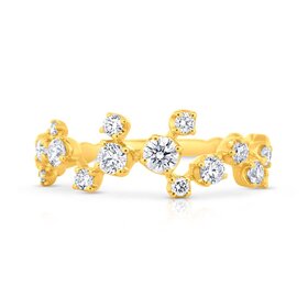 PRIMA NEW YORK (X) 14K .50CT VS2 E , YELLOW GOLD “CONNECTING CONSTELLATIONS” FASHION RING WITH NATURAL  DIAMONDS.