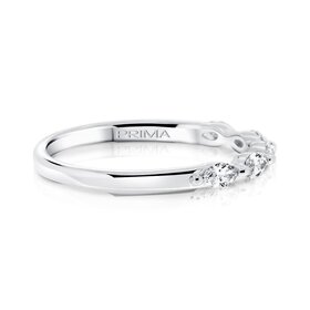 PRIMA NEW YORK (X) 14K .34CT VS1 E BAND DIA , WHITE GOLD 5 MARQUISE DIAMOND BAND, NATURAL DIAMONDS