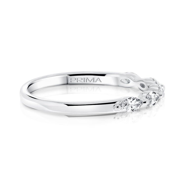 PRIMA NEW YORK (X) 14K .34CT VS1 E BAND DIA , WHITE GOLD 5 MARQUISE DIAMOND BAND, NATURAL DIAMONDS