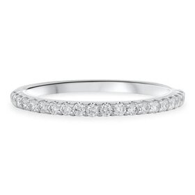 PRIMA NEW YORK (X) 14k .27CT VS1 E BAND, WHITE GOLD SHARED PRONG BAND WITH 20 ROUND NATURAL DIAMONDS