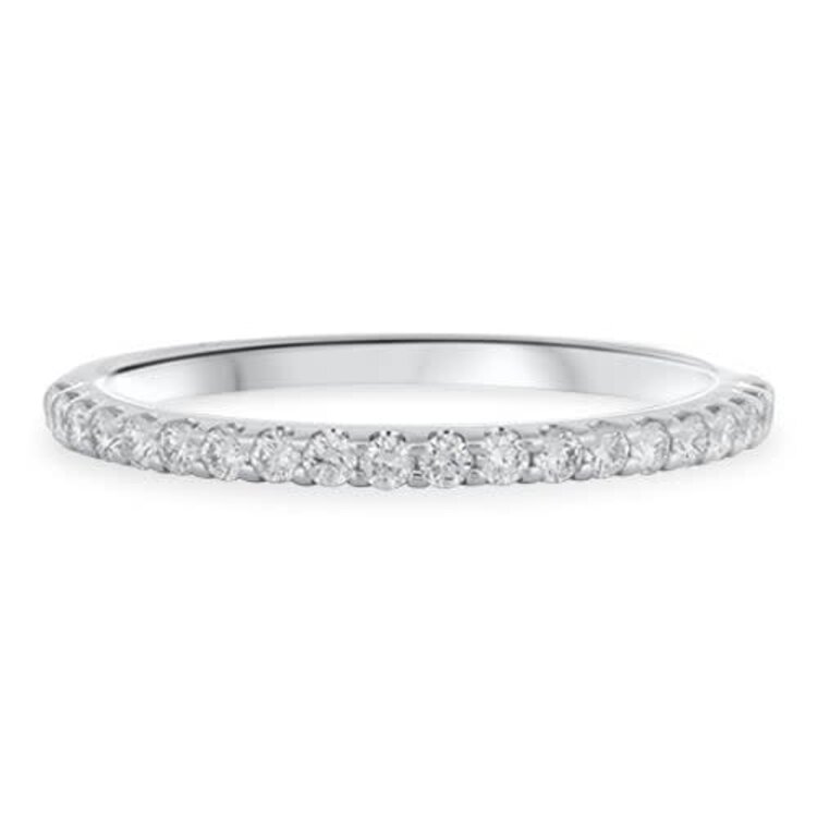 PRIMA NEW YORK (X) 14k .27CT VS1 E BAND, WHITE GOLD SHARED PRONG BAND WITH 20 ROUND NATURAL DIAMONDS