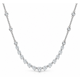 MR BRACELET (Z) 14K 2..05CT VS1 F LAB , WHITE GOLD LAB GROWN DIAMOND NECKLACE WITH 20 PEAR SHAPES & 4 ROUND SHAPED LAB DIAMONDS