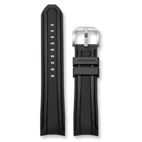 Integrated Rubber Band (22mm) - Black MATERIAL: TPU Rubber Strap DIMENSIONS: 120x85 STRAP WIDTH: 22mm ORIGIN: Made in Italy BUCKLE: Stainless Steel