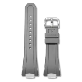 Integrated Rubber Strap for Arsenale 40 - Anthracite MATERIAL: TPU Rubber DIMENSIONS: 110 x 75 mm ATTACHMENT: Screw-in central link BUCKLE: Stainless steel