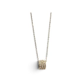 M(Y) 14KY .50CT DIAMOND ACCENTED ROLLING PENDENT WITH ADJUSTABLE CHAIN
