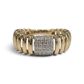 M(Y) 14KY .16CT CLUSTER FASHION RING