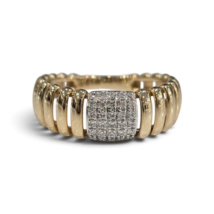 M(Y) 14KY .16CT CLUSTER FASHION RING