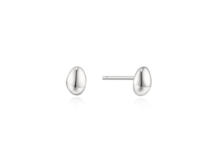 ANIA HAIE 925 Sterling Silver Organic Dome Pebble Stud Earrings