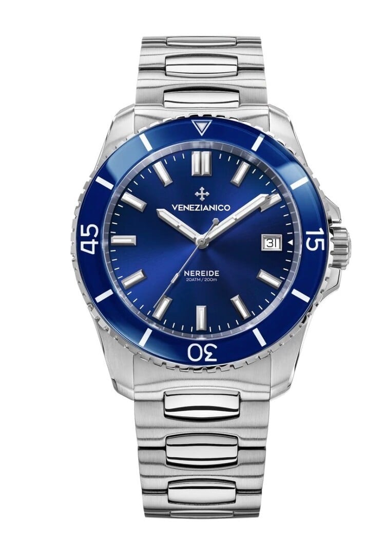 VENEZIANICO Venezianico Nereide 42 - 3321512C CASE MATERIAL: 316L Stainless Steel DIMENSIONS: Ø42mm, lug to lug 49mm  MOVEMENT: Automatic Cal. NH35A CRYSTAL: Sapphire
