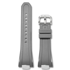 Zoom Integrated Rubber Strap for Arsenale 40 - Anthracite This custom-designed TPU rubber strap is made specifically for the Arsenale line. Its tapered silhouette and refined finishes elegantly complement the case design, mirroring its polished profile.