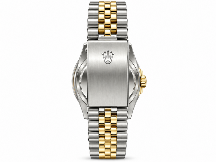 ROLEX DATEJUST, 14K YELLOW GOLD & STAINLESS STEEL, GREEN DIAL, 36MM CASE, 1969, REF# 1601, SERIAL# 1985812, 6.35 CARATS OF NATURAL DIAMONDS, COMES WITH (BOX , CARD, AND CARD HOLDER THAT IS NOT ORIGINAL)