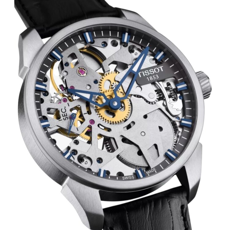 TISSOT (M) TISSOT T-COMPLICATION SKELETON 43MM T070.405.16.411.00 Diameter:  43 mm 316L Stainless Steel Case Scratch-resistant Sapphire Crystal Swiss Manual Winding Movement