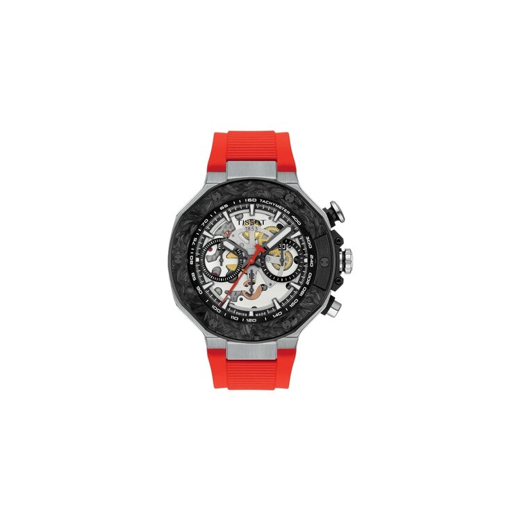 TISSOT (M) TISSOT T-RACE MOTOGP 2026 45MM T141.462.27.051.00 Diameter:  45 mm 316L Stainless Steel Case Scratch-resistant with PVD Coating, Sapphire Crystal, Swiss Automatic Movement, See Through Case Back, 68 Hour Power Reserve