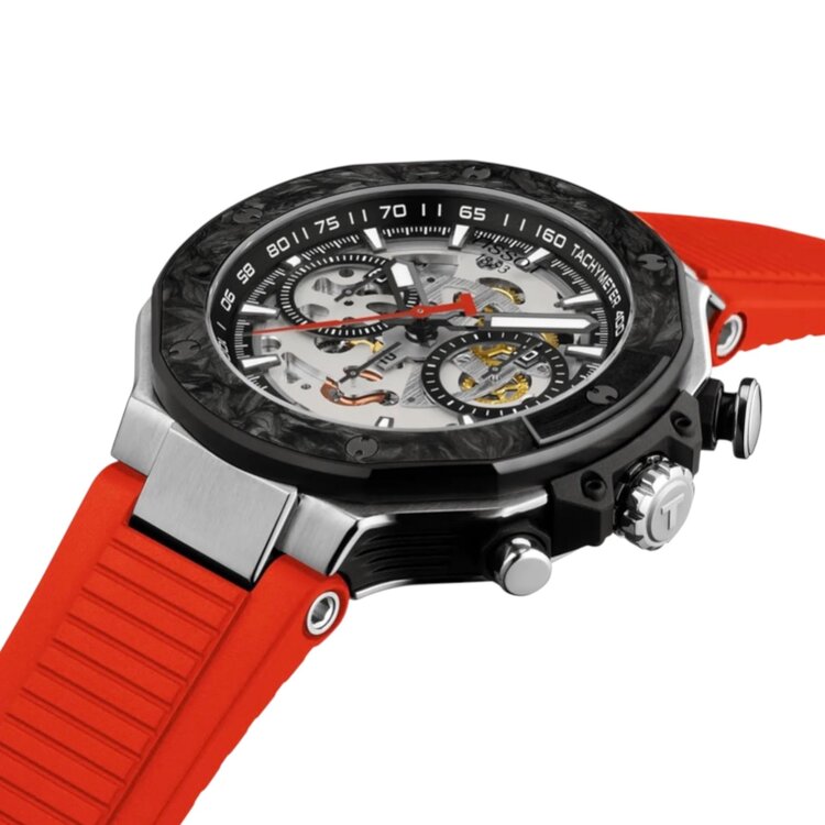 TISSOT (M) TISSOT T-RACE MOTOGP 2026 45MM T141.462.27.051.00 Diameter:  45 mm 316L Stainless Steel Case Scratch-resistant with PVD Coating, Sapphire Crystal, Swiss Automatic Movement, See Through Case Back, 68 Hour Power Reserve