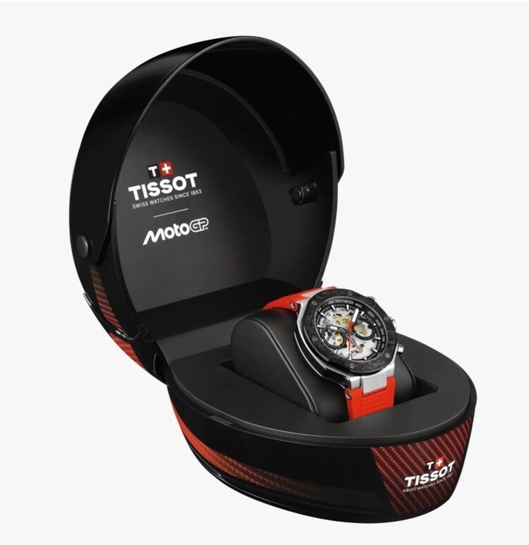 TISSOT (M) TISSOT T-RACE MOTOGP 2026 45MM T141.462.27.051.00 Diameter:  45 mm 316L Stainless Steel Case Scratch-resistant with PVD Coating, Sapphire Crystal, Swiss Automatic Movement, See Through Case Back, 68 Hour Power Reserve