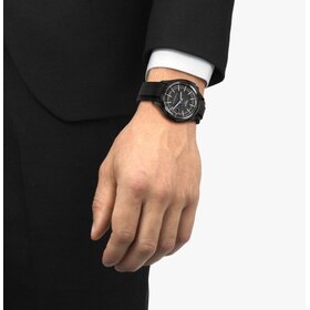 TISSOT (M) TISSOT PINARELLO 43MM T162.408.97.061.00 Diameter:  43.14mm 316L stainless steel case Scratch-resistant sapphire crystal, Certified Chronometer, Additional Leather Band, Up to 80 Hour Power Reserve