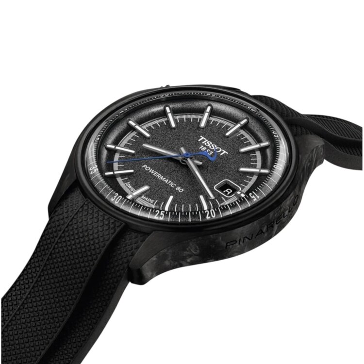 TISSOT (M) TISSOT PINARELLO 43MM T162.408.97.061.00 Diameter:  43.14mm 316L stainless steel case Scratch-resistant sapphire crystal, Certified Chronometer, Additional Leather Band, Up to 80 Hour Power Reserve