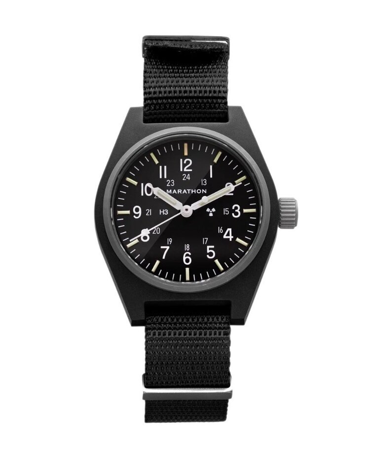 (M) MARATHON 34MM BLACK GPM, STANDARD ISSUE, TRITIUM, FIELD MECHANICAL, TYPE 2