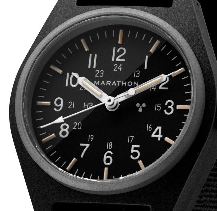 (M) MARATHON 34MM BLACK GPM, STANDARD ISSUE, TRITIUM, FIELD MECHANICAL, TYPE 2