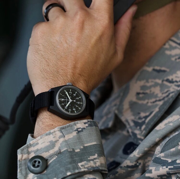 (M) MARATHON 34MM BLACK GPM, STANDARD ISSUE, TRITIUM, FIELD MECHANICAL, TYPE 2