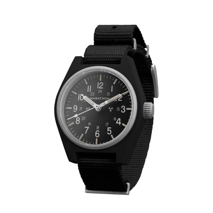 (M) MARATHON 34MM BLACK GPM, STANDARD ISSUE, TRITIUM, FIELD MECHANICAL, TYPE 2