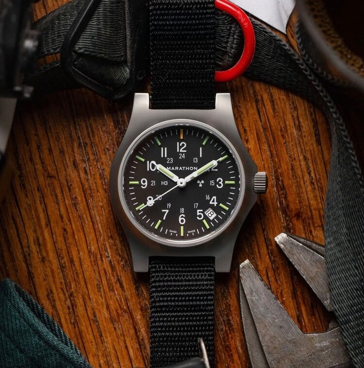 (M) MARATHON 34MM BLACK GPM, STANDARD ISSUE, TRITIUM, FIELD MECHANICAL, TYPE 2