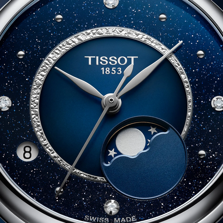 TISSOT T152.223.11.496.00    Tissot Desir 29.6 mm  •  Quartz  •  Moonphase indicator  •  Diamonds