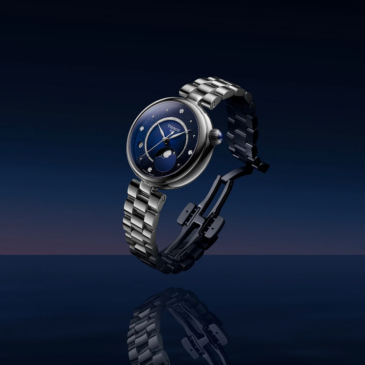 TISSOT T152.223.11.496.00    Tissot Desir 29.6 mm  •  Quartz  •  Moonphase indicator  •  Diamonds