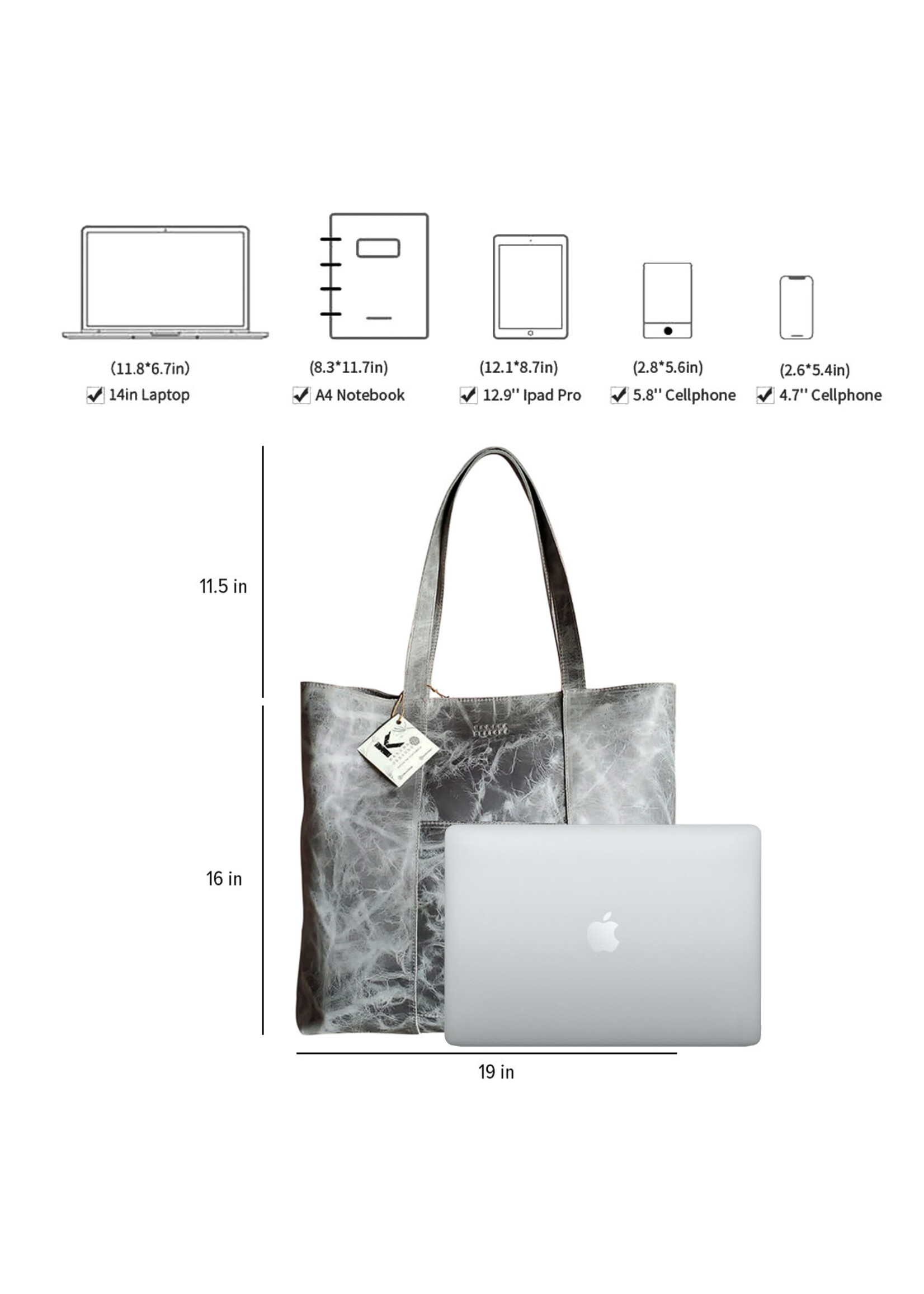 K MARINA DESIGNS MEDI TOTE ( Azul )