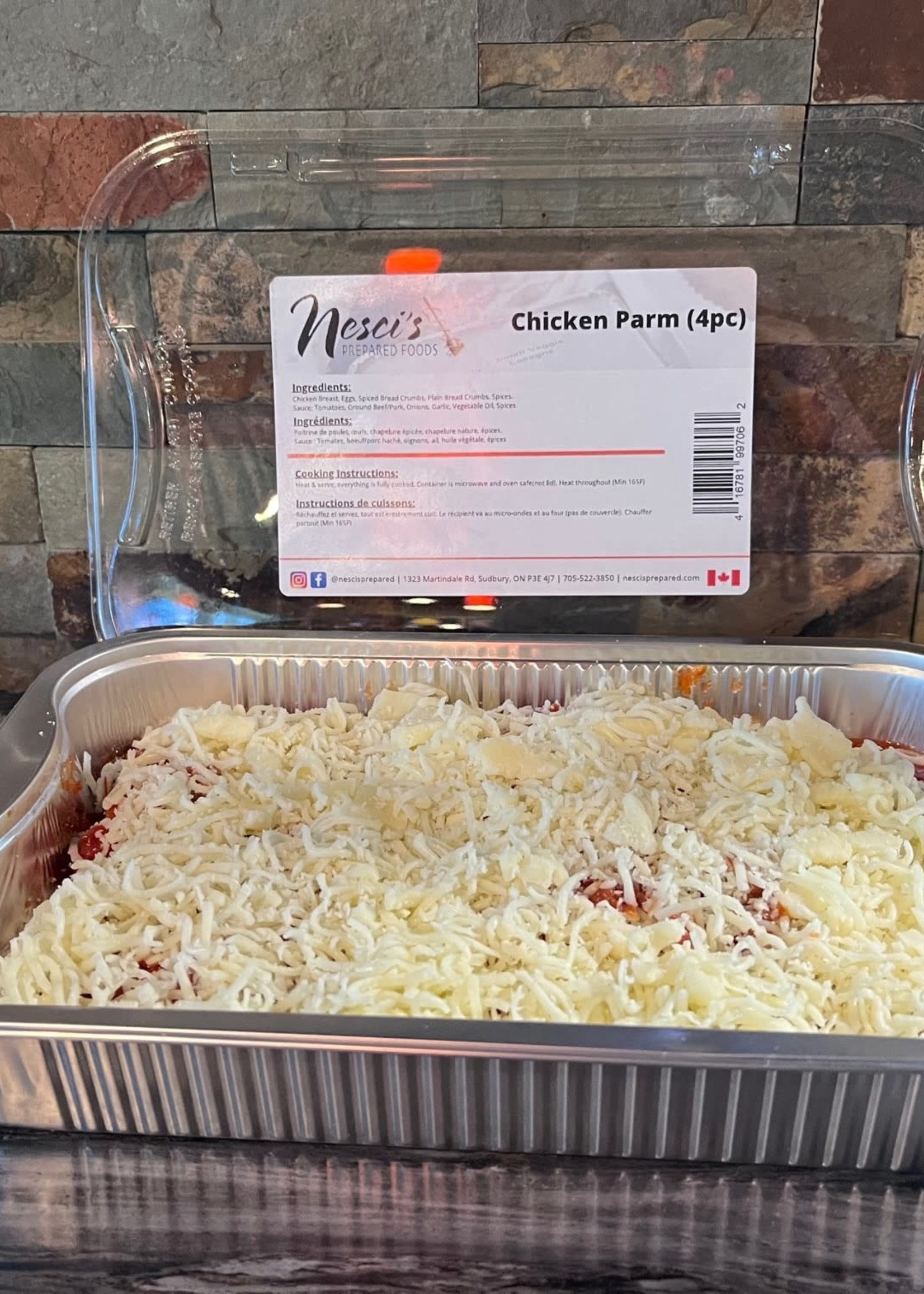 Nesci's Prepared Chicken Parm  4 pc