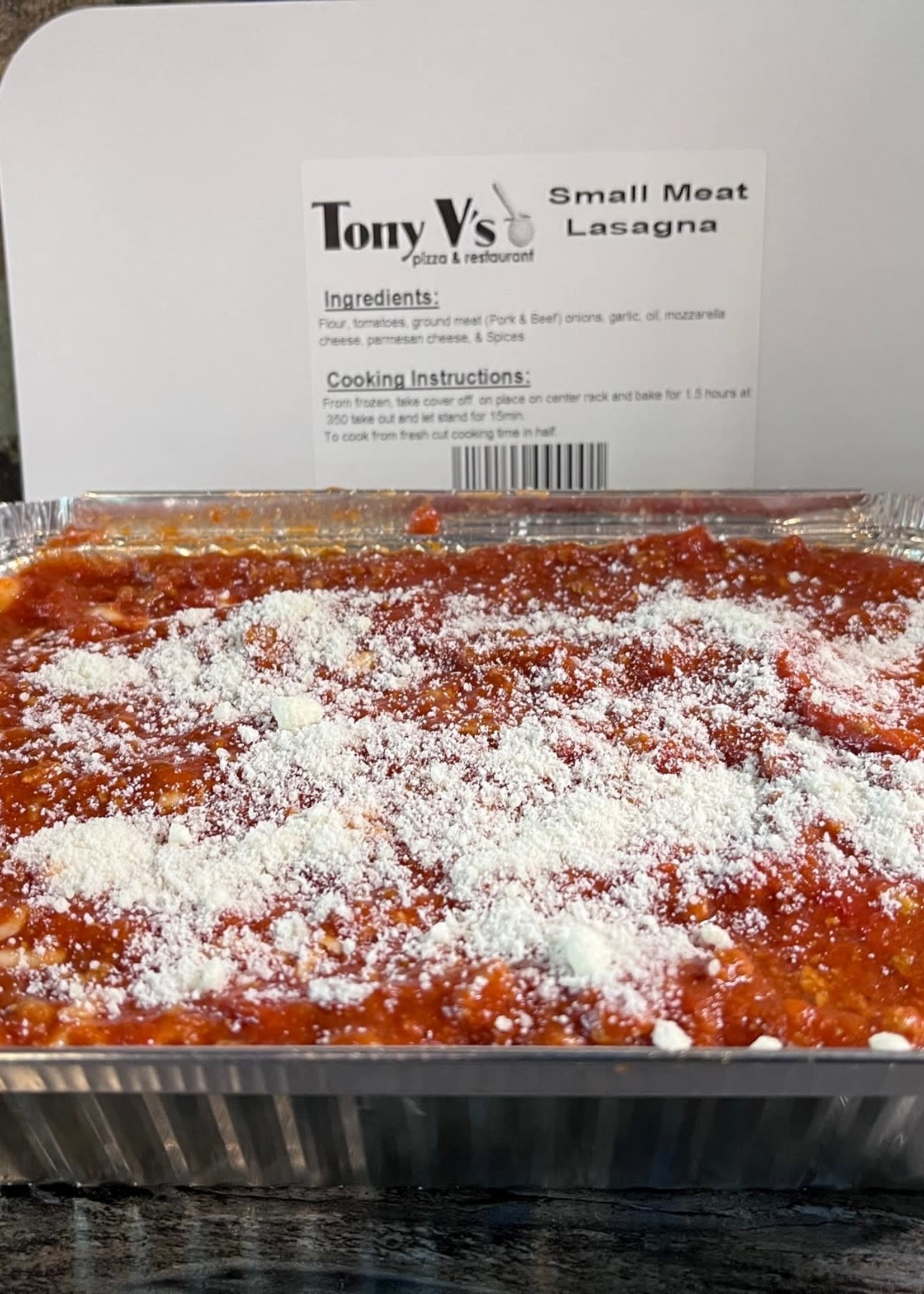 Tony Vs Pizza & Restaurant Meat Lasagna (Tony Vs)  Small