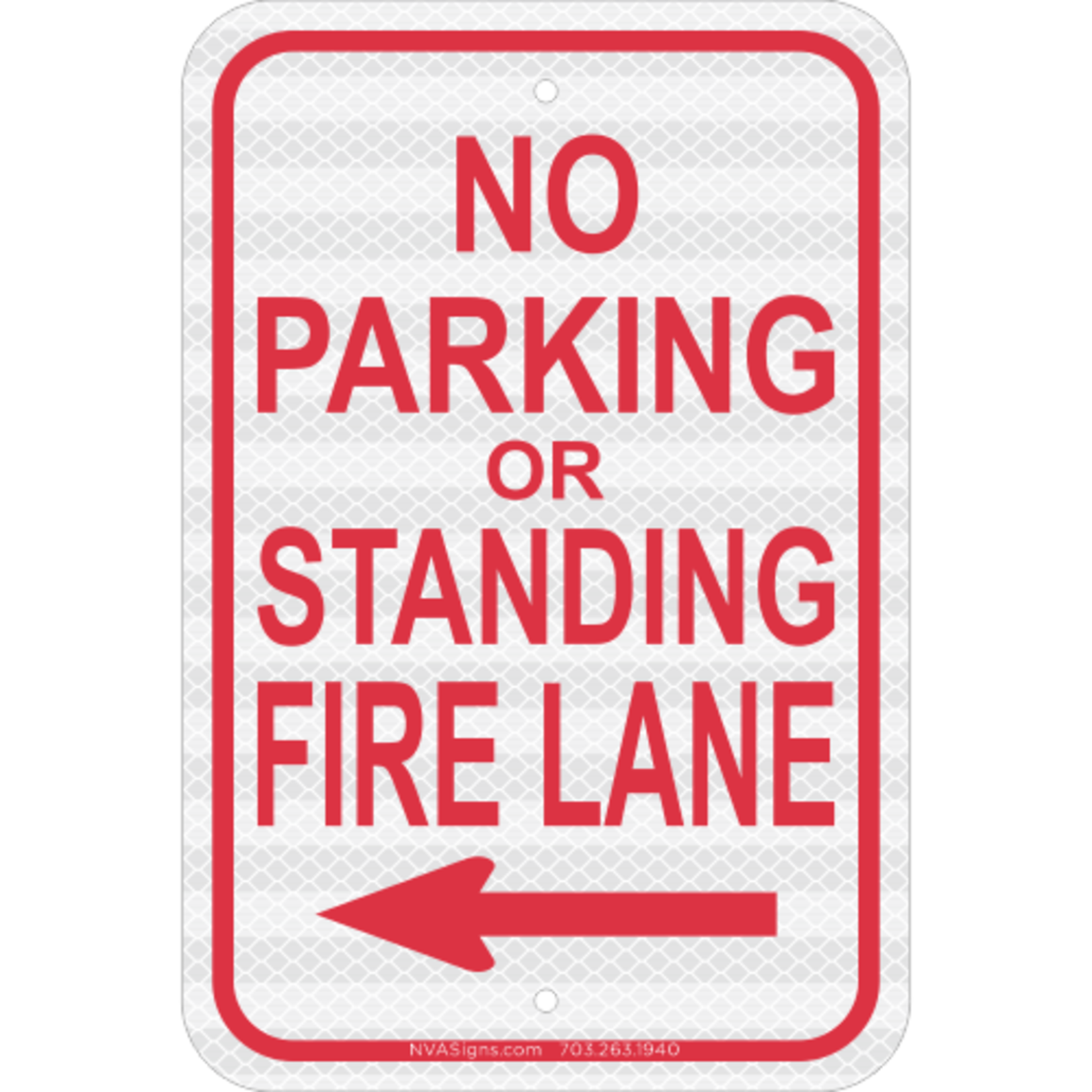 Fairfax Fire Lane Sign