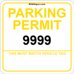 Standard Simple Square Permit w/Tag