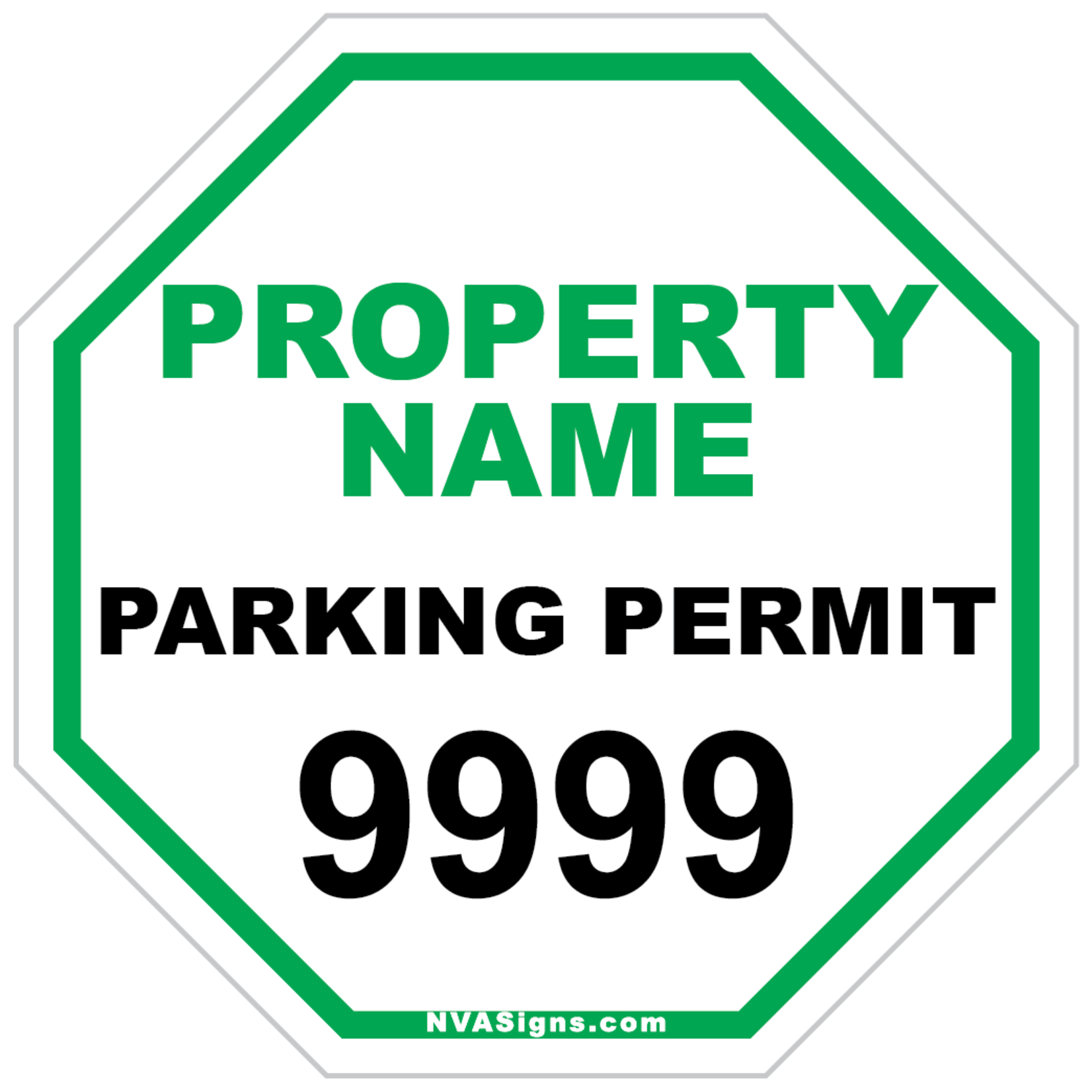 Custom Simple Octagon Permit