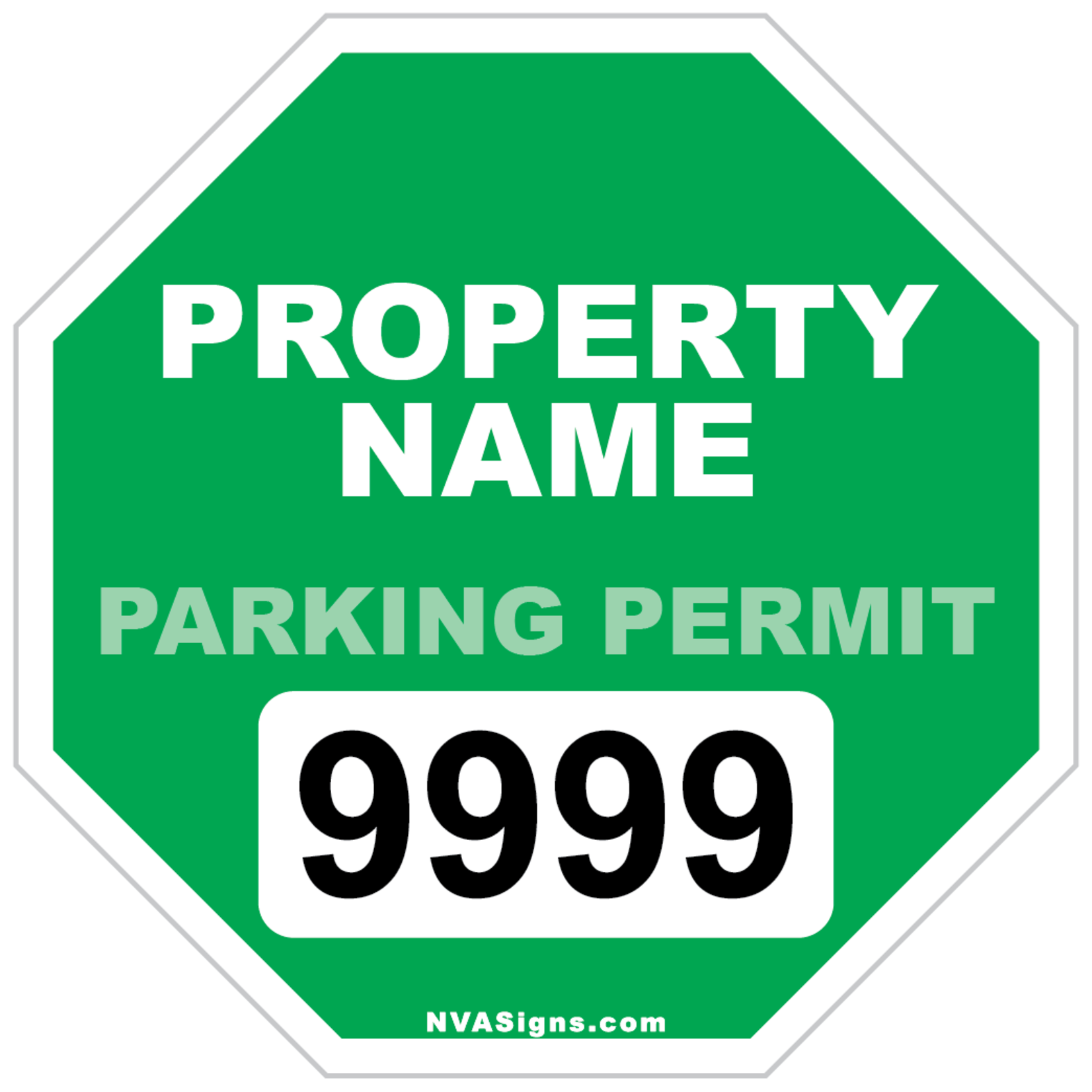 Custom Full Color Octagon Permit