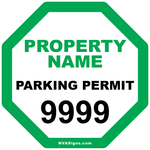 Custom Half Color Octagon Permit