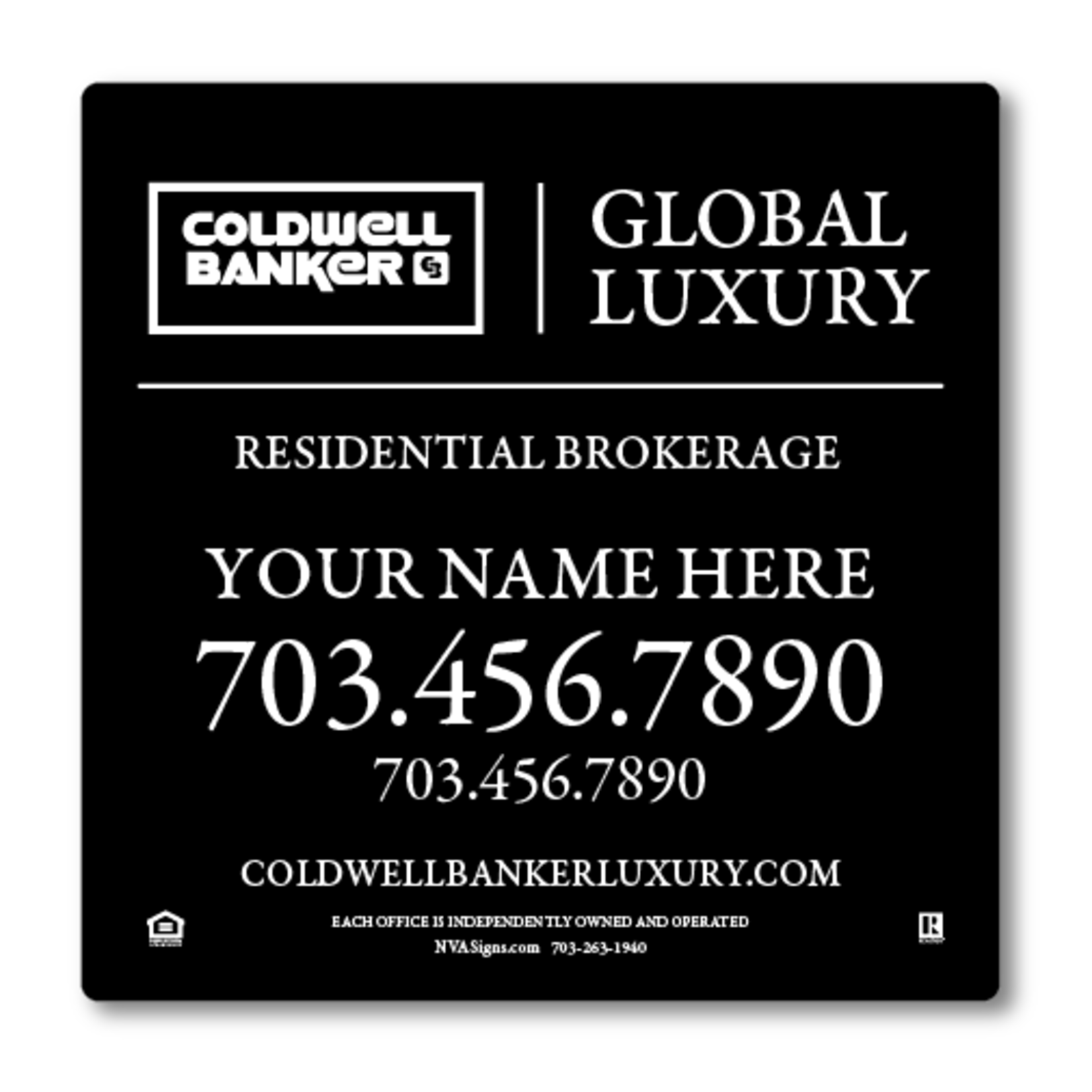 Coldwell Banker 24" x 24" LUXURY Listing Sign