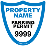 Custom Half Color Shield Permit