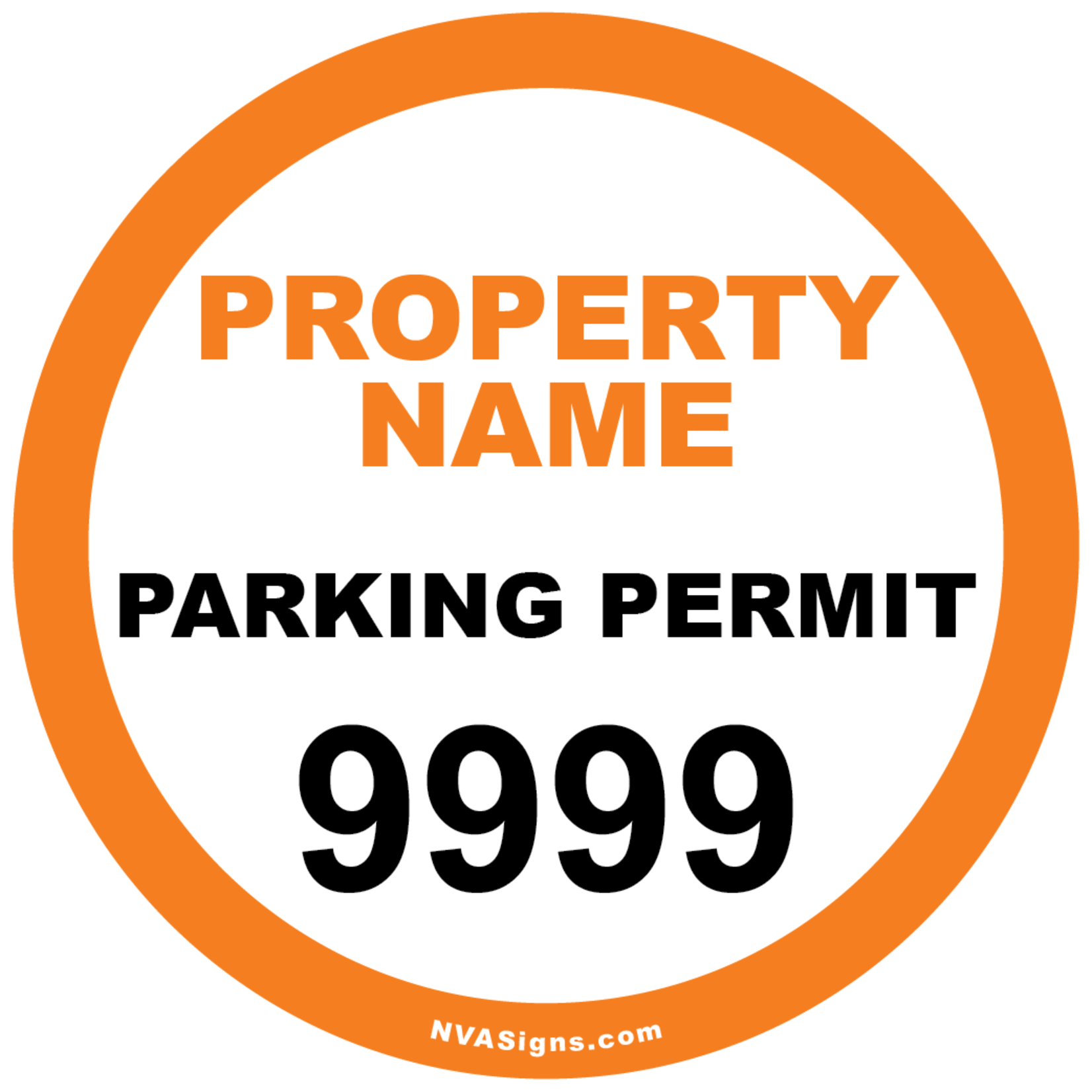 Custom Half Color Circle Permit