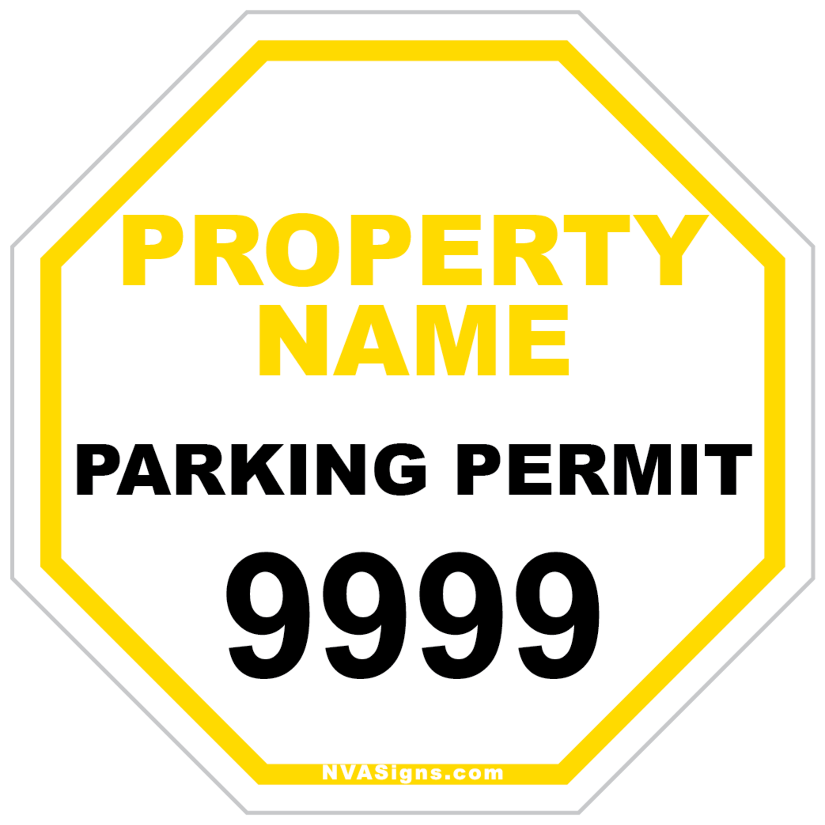 Custom Simple Octagon Permit